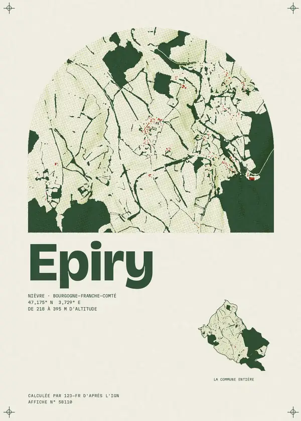 Affiche de Epiry, calculée par 123-fr d'après l'IGN