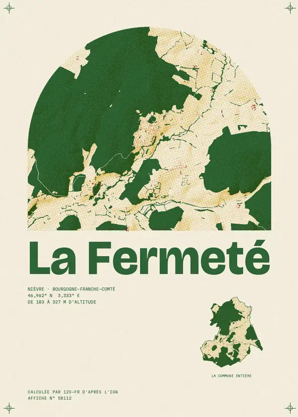 Affiche de La Fermeté, calculée par 123-fr d'après l'IGN