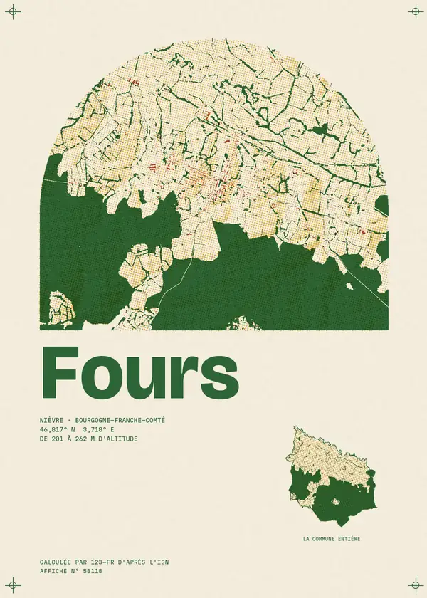 Affiche de Fours, calculée par 123-fr d'après l'IGN
