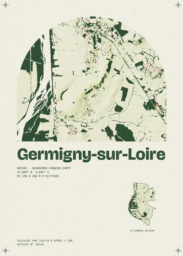 Affiche de Germigny-sur-Loire, calculée par 123-fr d'après l'IGN