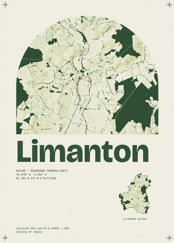 Affiche de Limanton, calculée par 123-fr d'après l'IGN