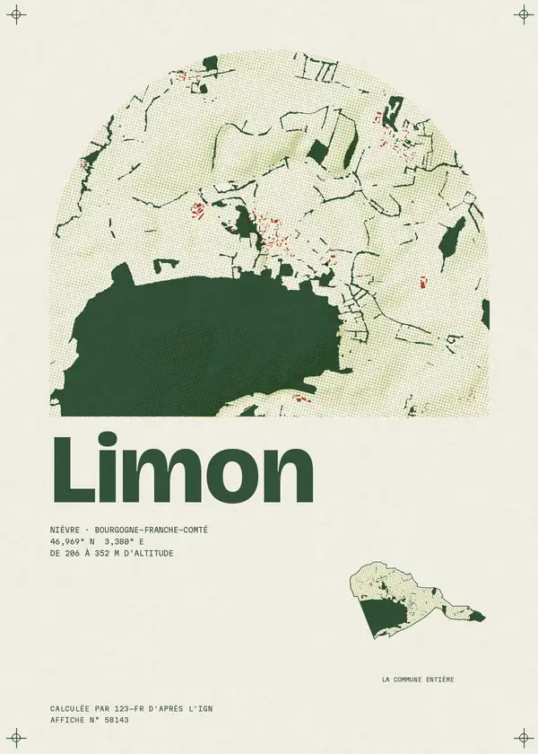 Affiche de Limon, calculée par 123-fr d'après l'IGN