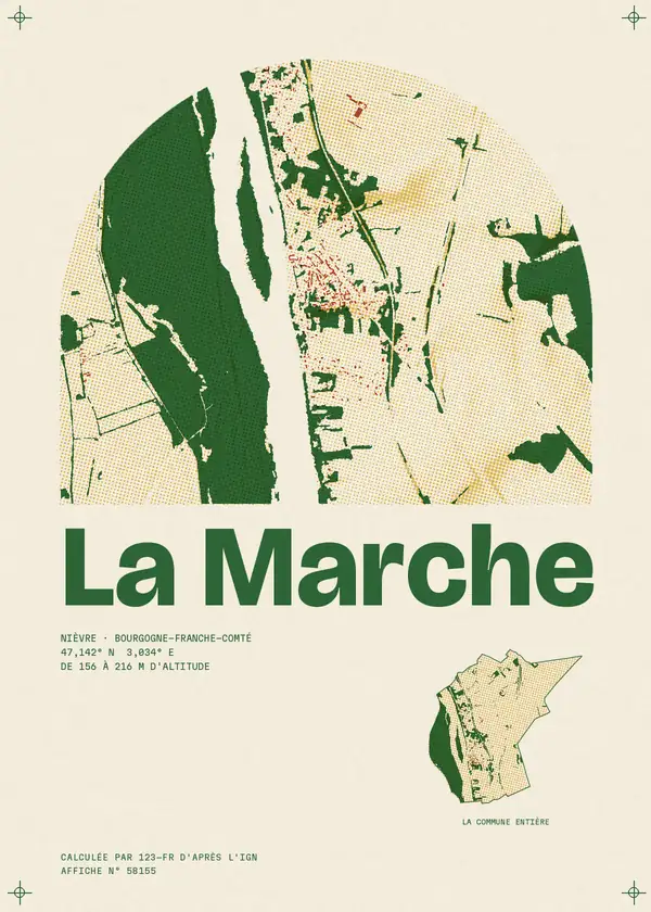 Affiche de La Marche, calculée par 123-fr d'après l'IGN