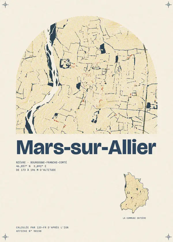 Affiche de Mars-sur-Allier, calculée par 123-fr d'après l'IGN