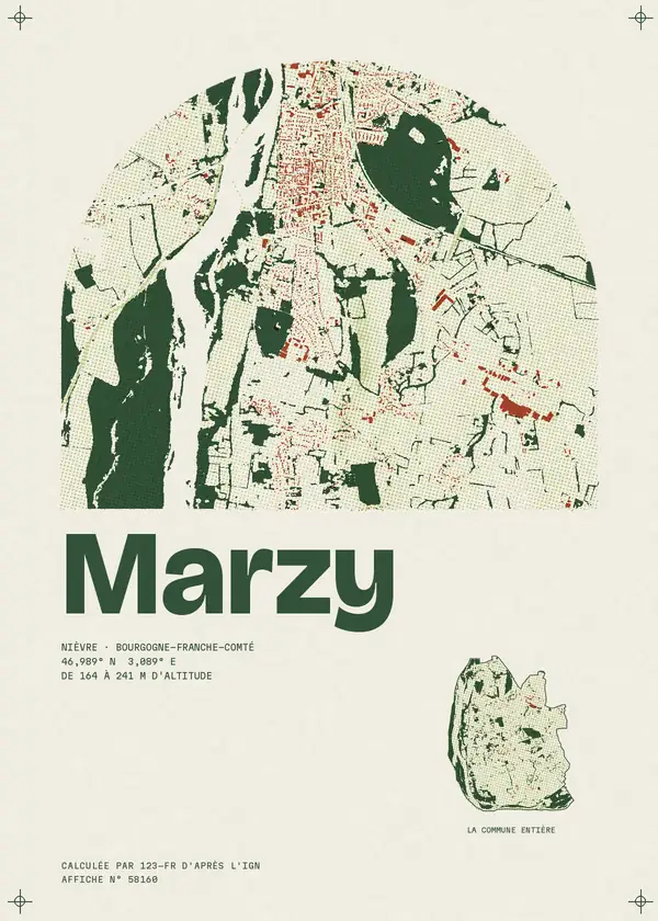 Affiche de Marzy, calculée par 123-fr d'après l'IGN