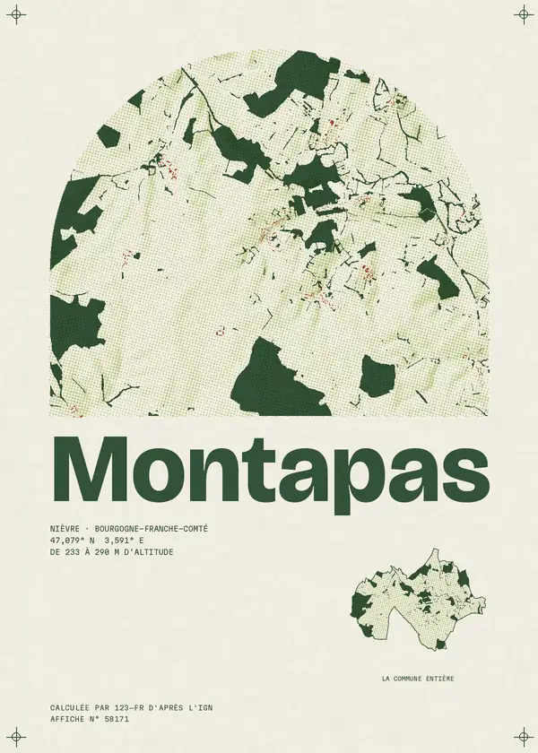 Affiche de Montapas, calculée par 123-fr d'après l'IGN