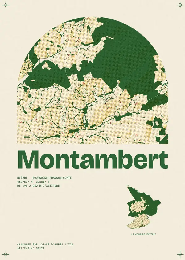Affiche de Montambert, calculée par 123-fr d'après l'IGN