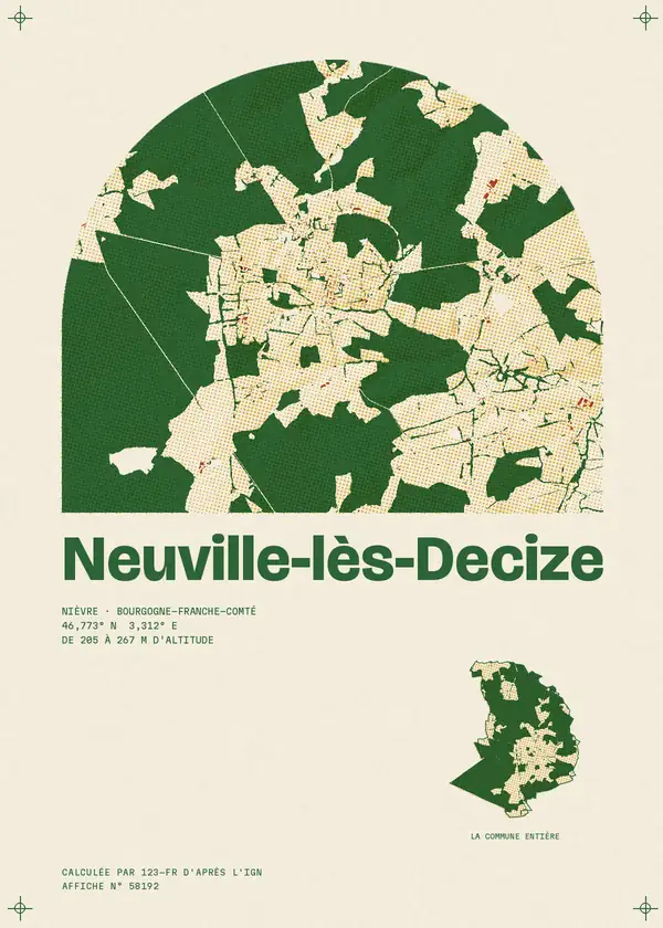 Affiche de Neuville-lès-Decize, calculée par 123-fr d'après l'IGN