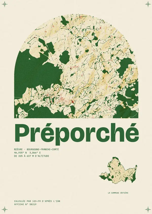 Affiche de Préporché, calculée par 123-fr d'après l'IGN