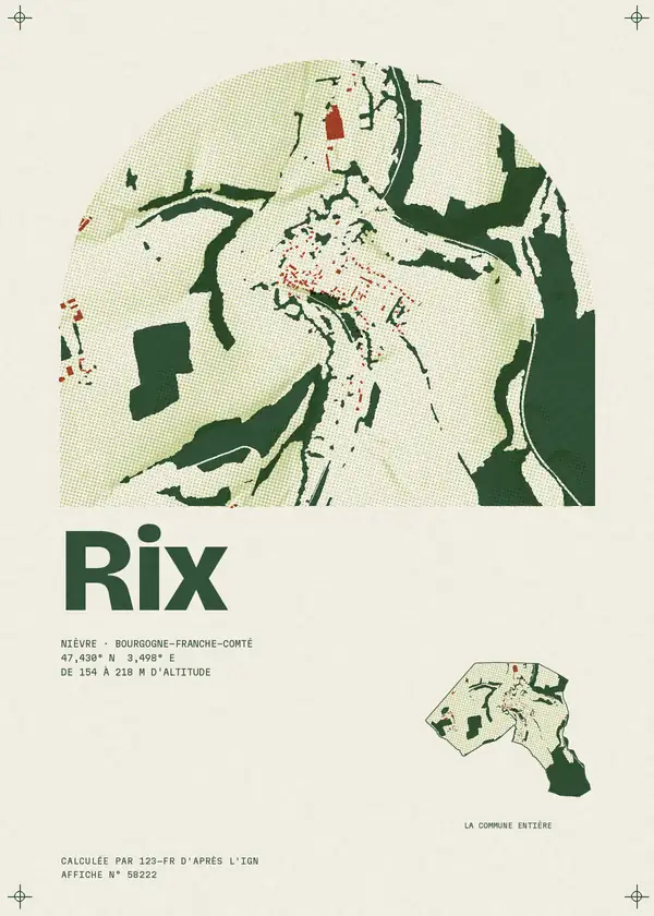 Affiche de Rix, calculée par 123-fr d'après l'IGN