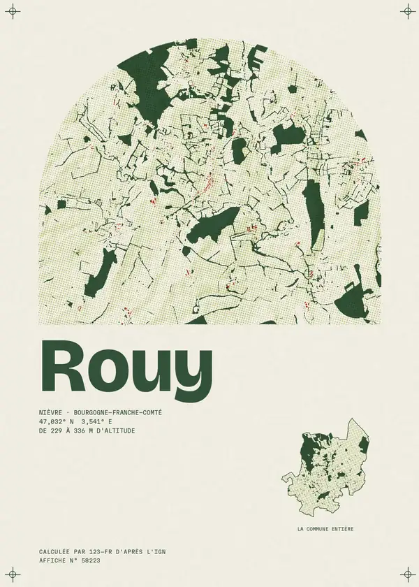 Affiche de Rouy, calculée par 123-fr d'après l'IGN