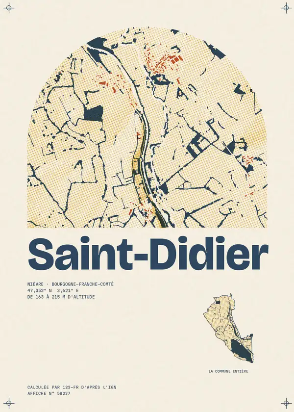 Affiche de Saint-Didier, calculée par 123-fr d'après l'IGN