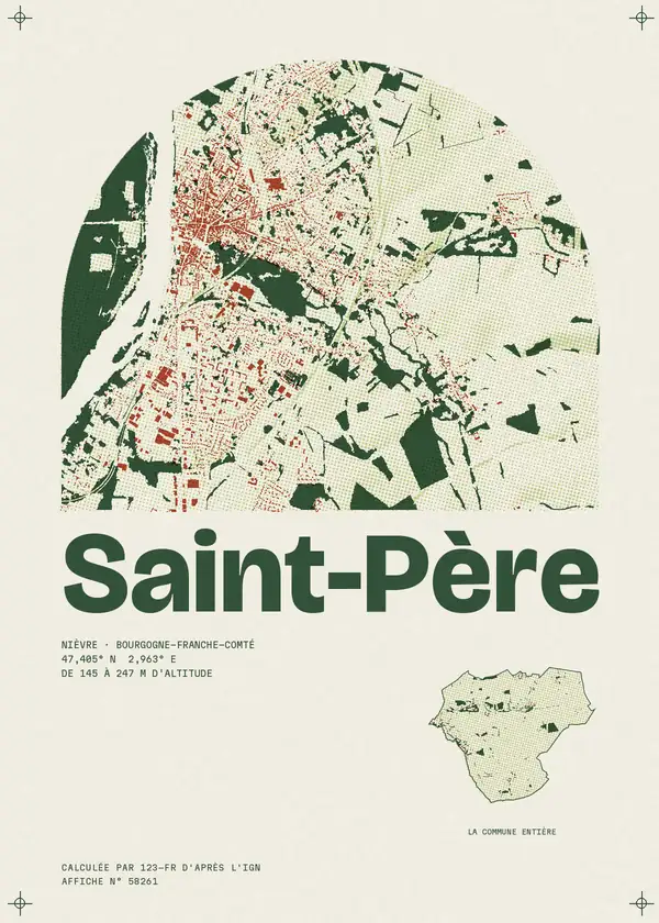 Affiche de Saint-Père, calculée par 123-fr d'après l'IGN