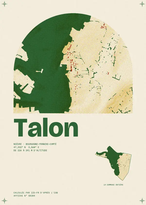 Affiche de Talon, calculée par 123-fr d'après l'IGN