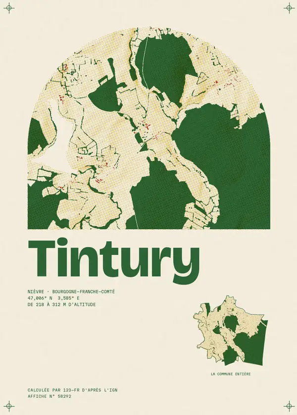 Affiche de Tintury, calculée par 123-fr d'après l'IGN