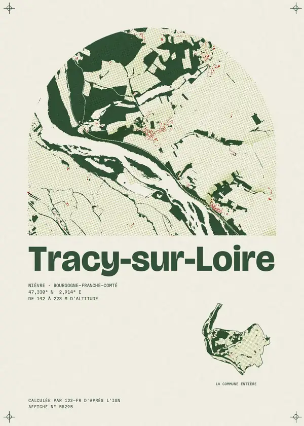 Affiche de Tracy-sur-Loire, calculée par 123-fr d'après l'IGN