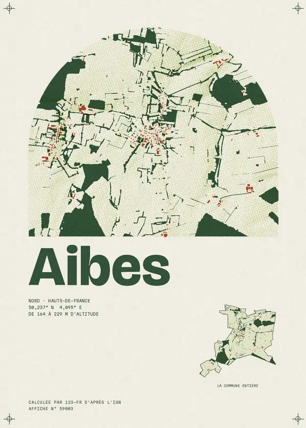 Affiche de Aibes, calculée par 123-fr d'après l'IGN