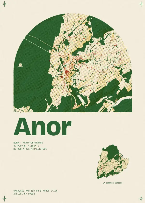 Affiche de Anor, calculée par 123-fr d'après l'IGN