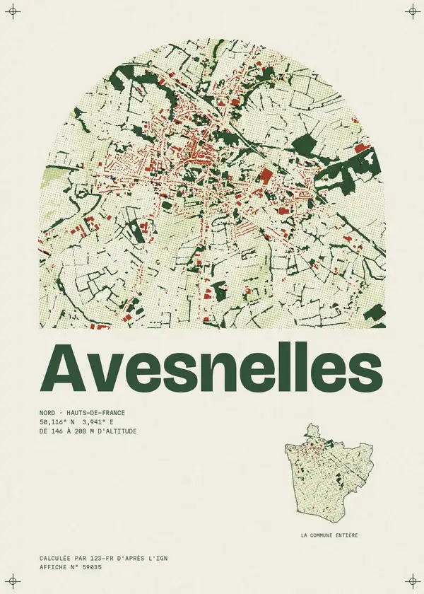 Affiche de Avesnelles, calculée par 123-fr d'après l'IGN