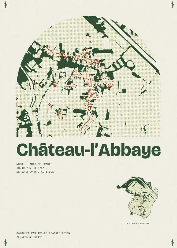 Affiche de Château-l'Abbaye, calculée par 123-fr d'après l'IGN