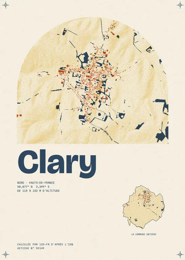 Affiche de Clary, calculée par 123-fr d'après l'IGN
