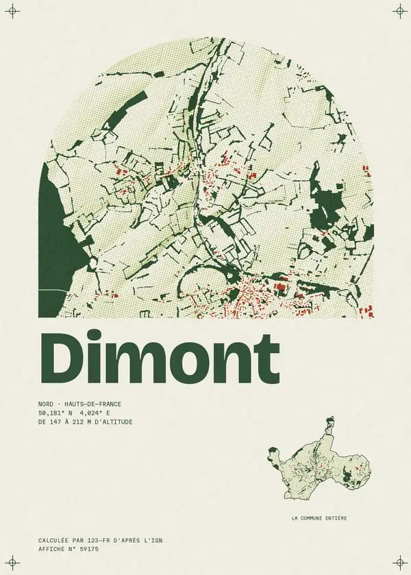 Affiche de Dimont, calculée par 123-fr d'après l'IGN