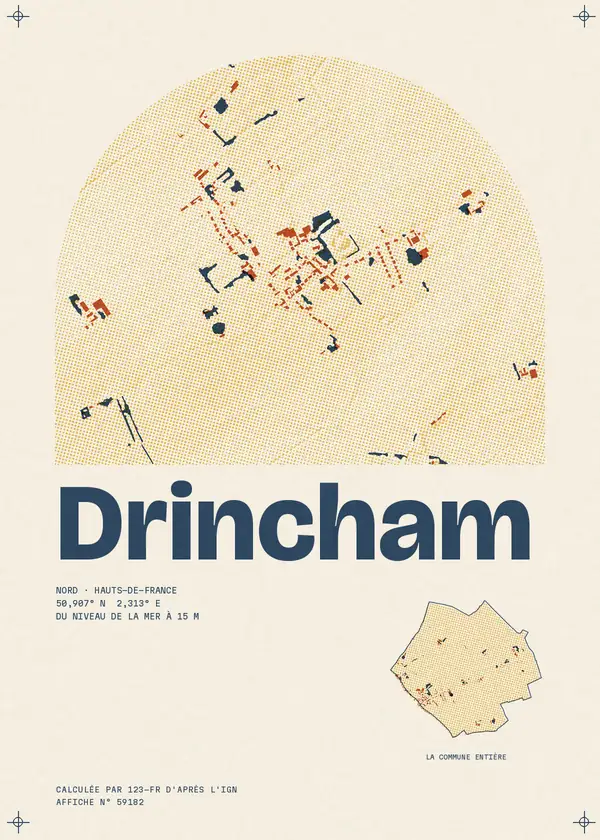 Affiche de Drincham, calculée par 123-fr d'après l'IGN