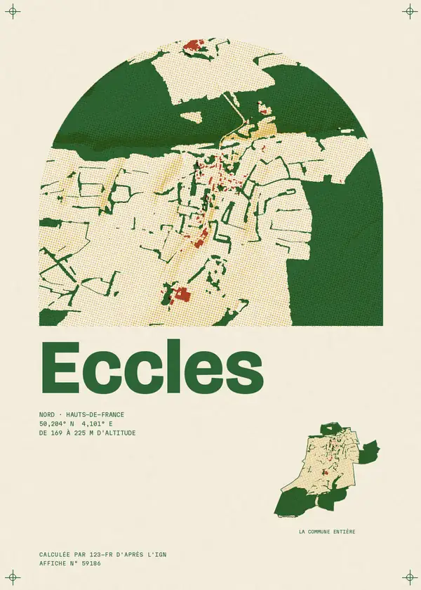 Affiche de Eccles, calculée par 123-fr d'après l'IGN
