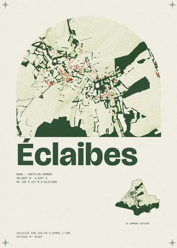 Affiche de Éclaibes, calculée par 123-fr d'après l'IGN
