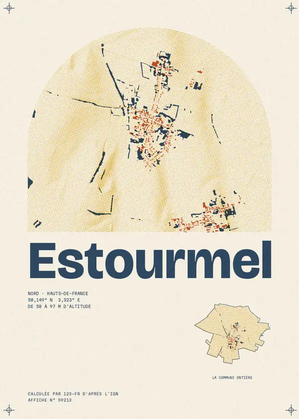 Affiche de Estourmel, calculée par 123-fr d'après l'IGN