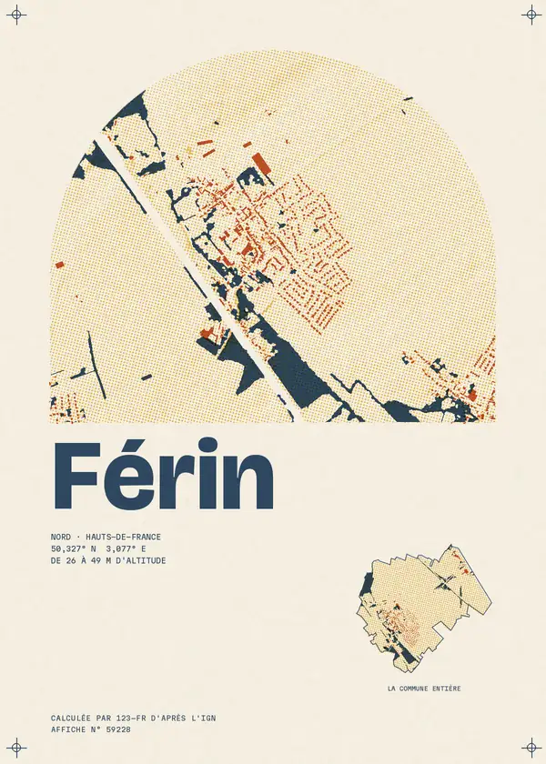 Affiche de Férin, calculée par 123-fr d'après l'IGN