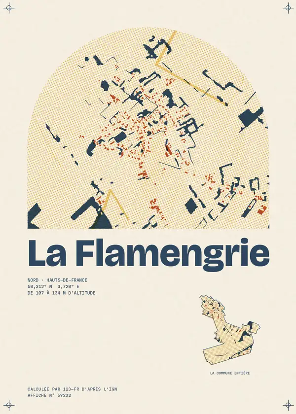 Affiche de La Flamengrie, calculée par 123-fr d'après l'IGN