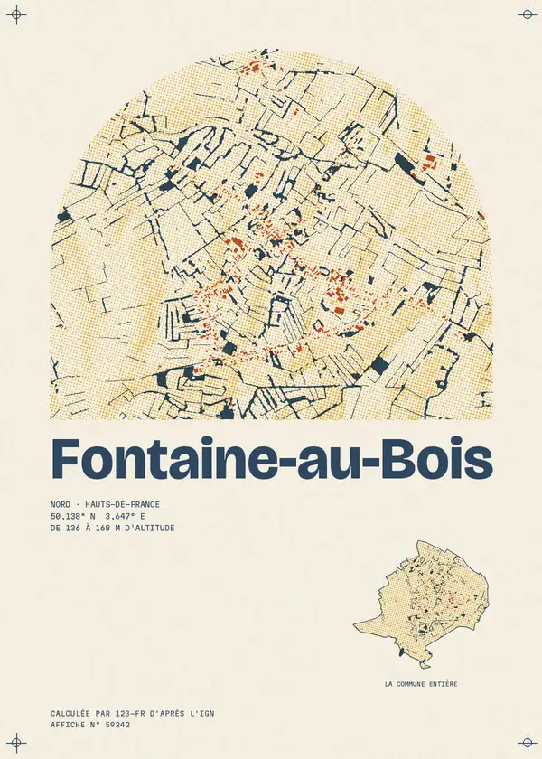 Affiche de Fontaine-au-Bois, calculée par 123-fr d'après l'IGN