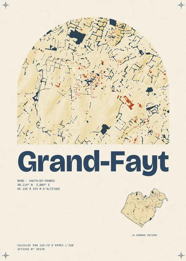Affiche de Grand-Fayt, calculée par 123-fr d'après l'IGN