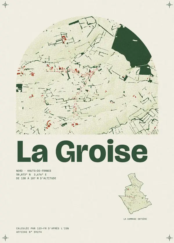 Affiche de La Groise, calculée par 123-fr d'après l'IGN