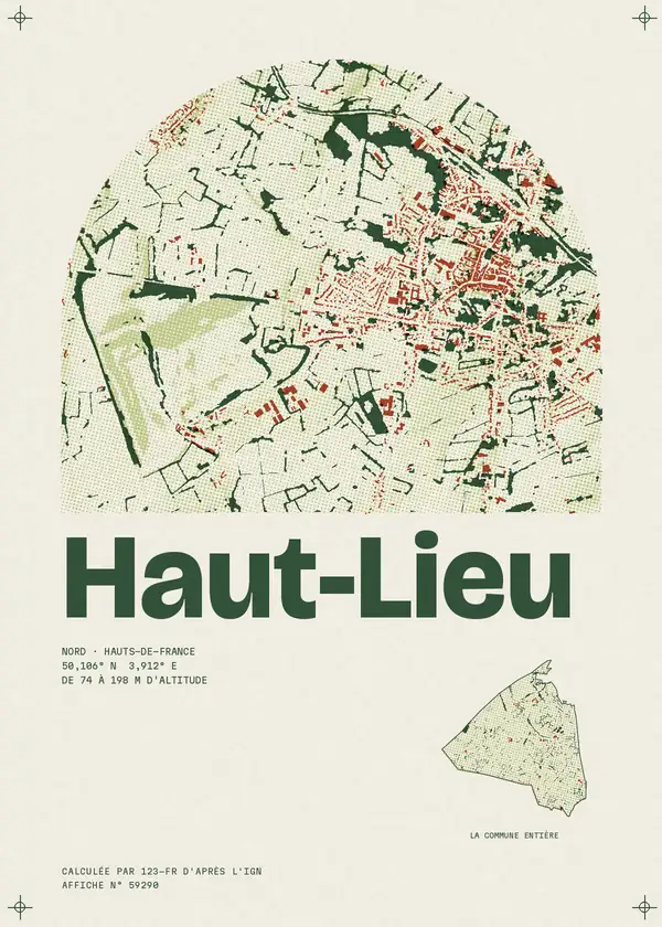 Affiche de Haut-Lieu, calculée par 123-fr d'après l'IGN