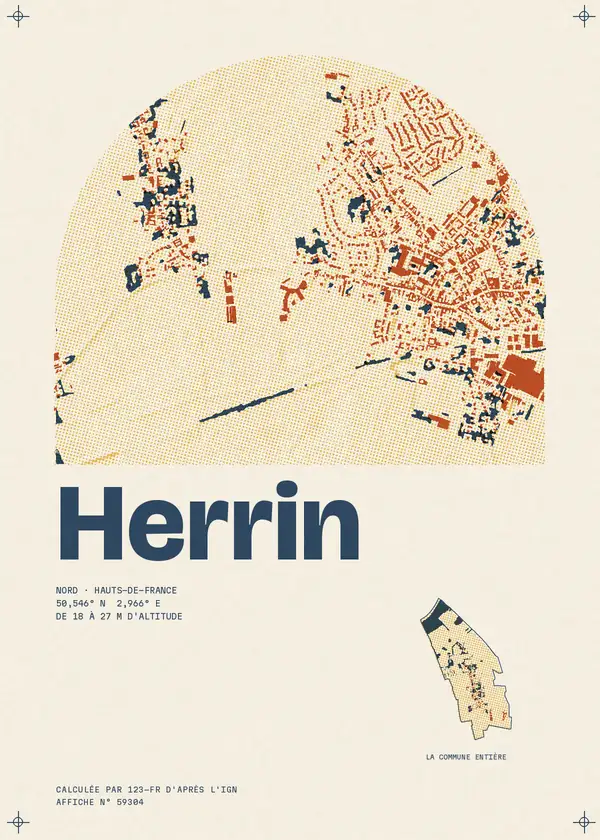 Affiche de Herrin, calculée par 123-fr d'après l'IGN