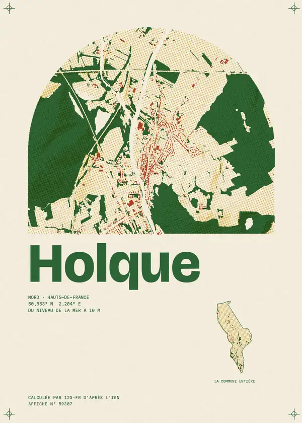 Affiche de Holque, calculée par 123-fr d'après l'IGN