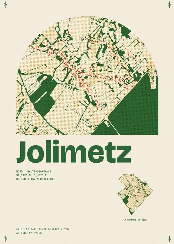 Affiche de Jolimetz, calculée par 123-fr d'après l'IGN