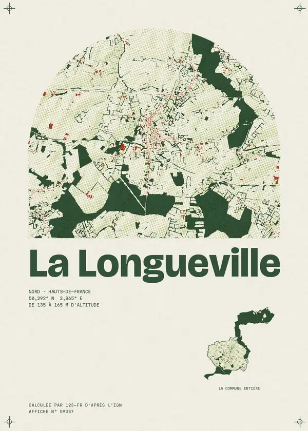 Affiche de La Longueville, calculée par 123-fr d'après l'IGN
