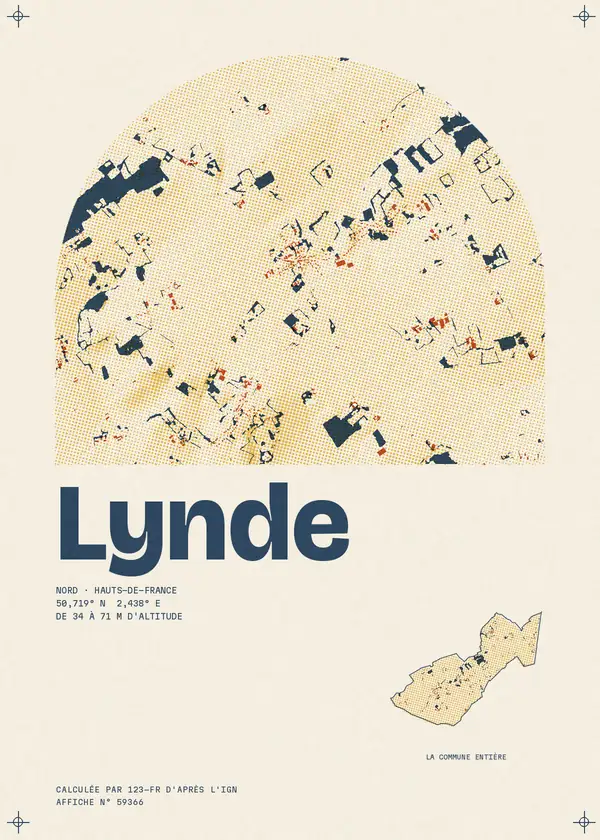 Affiche de Lynde, calculée par 123-fr d'après l'IGN