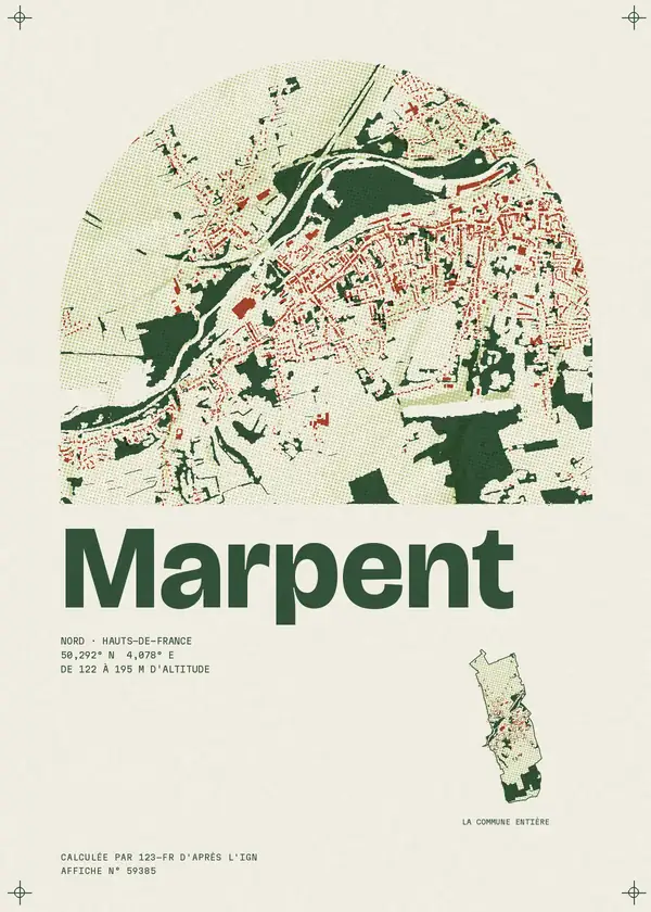 Affiche de Marpent, calculée par 123-fr d'après l'IGN