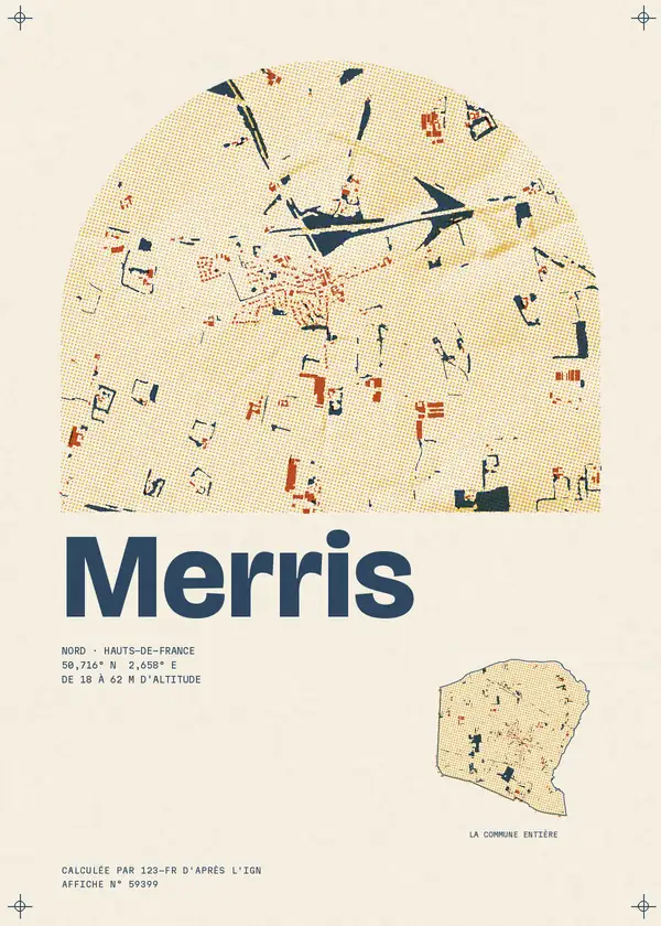 Affiche de Merris, calculée par 123-fr d'après l'IGN