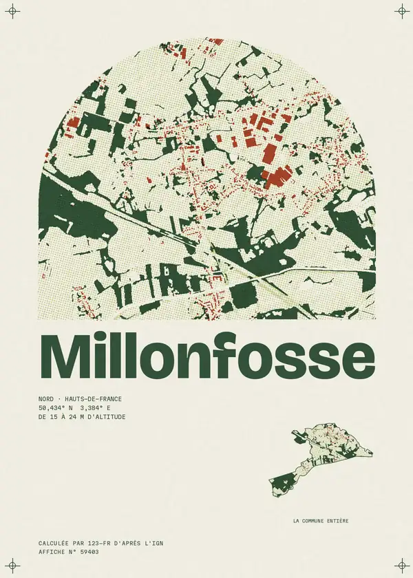 Affiche de Millonfosse, calculée par 123-fr d'après l'IGN