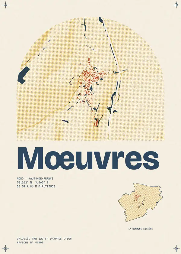 Affiche de Mœuvres, calculée par 123-fr d'après l'IGN