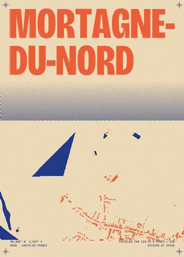 Affiche de Mortagne-du-Nord, calculée par 123-fr d'après l'IGN