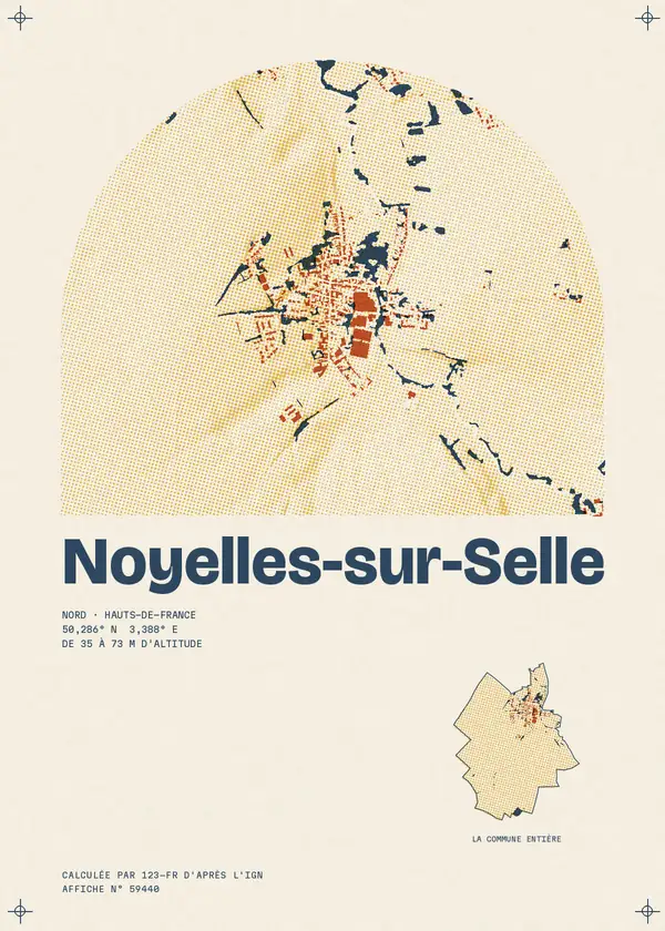Affiche de Noyelles-sur-Selle, calculée par 123-fr d'après l'IGN