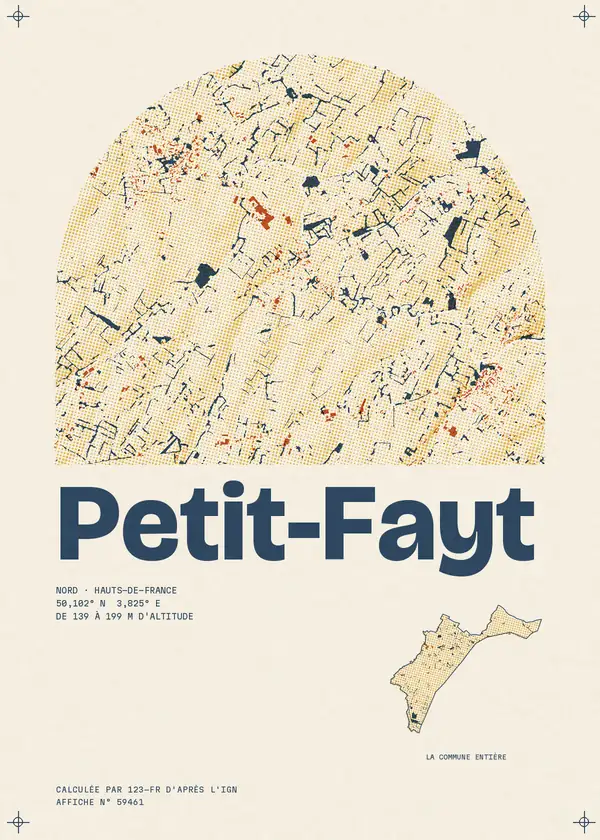 Affiche de Petit-Fayt, calculée par 123-fr d'après l'IGN