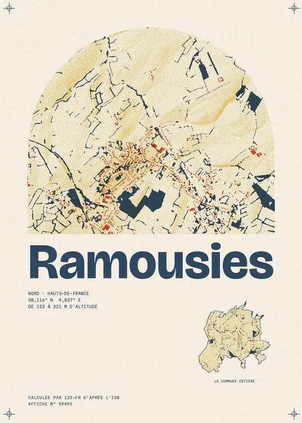 Affiche de Ramousies, calculée par 123-fr d'après l'IGN