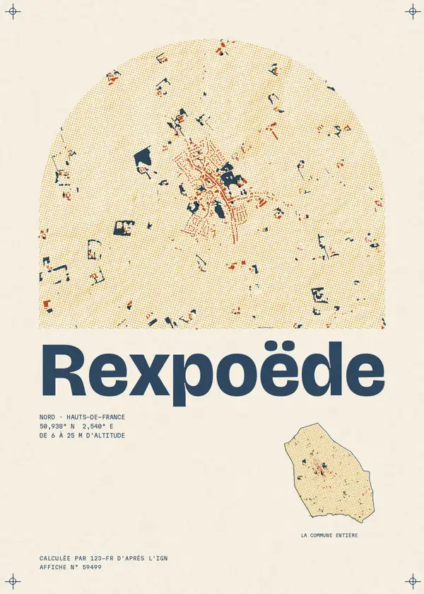 Affiche de Rexpoëde, calculée par 123-fr d'après l'IGN